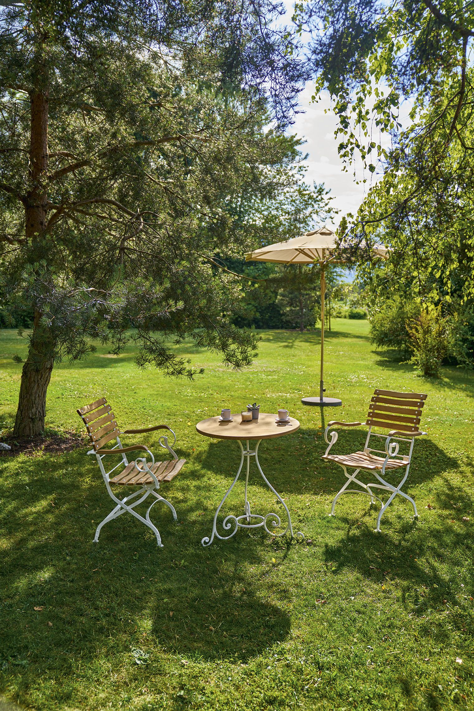 Teakschirm / Parasol Weishäupl