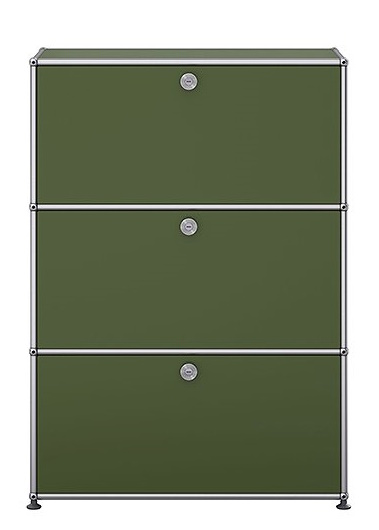 Planche à roulettes USM Haller G1 à 3 portes – Livraison rapide Vert olive