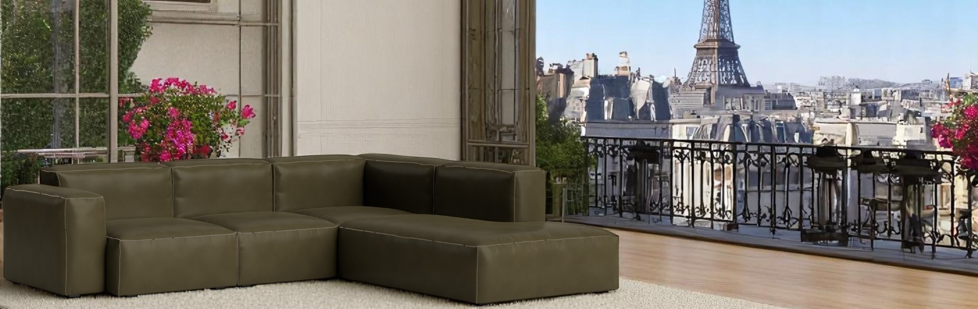 Mags Soft Sofa Corner Combination 2 low Accoudoir droit Hay