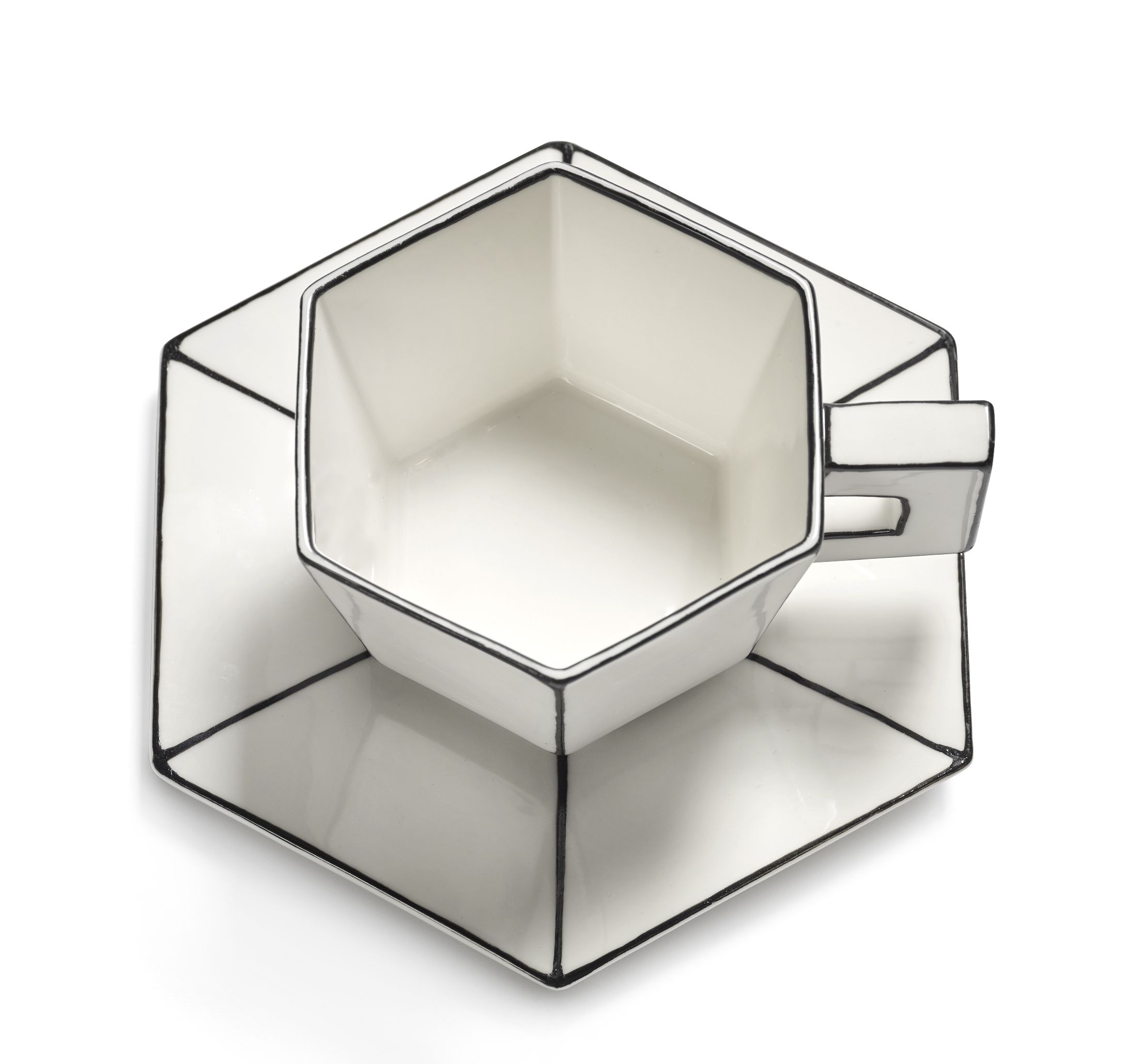 Tasse Capuucino Blanc/Noir Carte Blanche Serax  