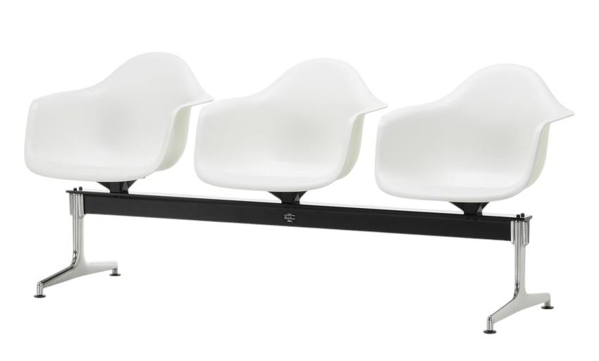 Eames Plastic Armchair RE sur traverse Vitra