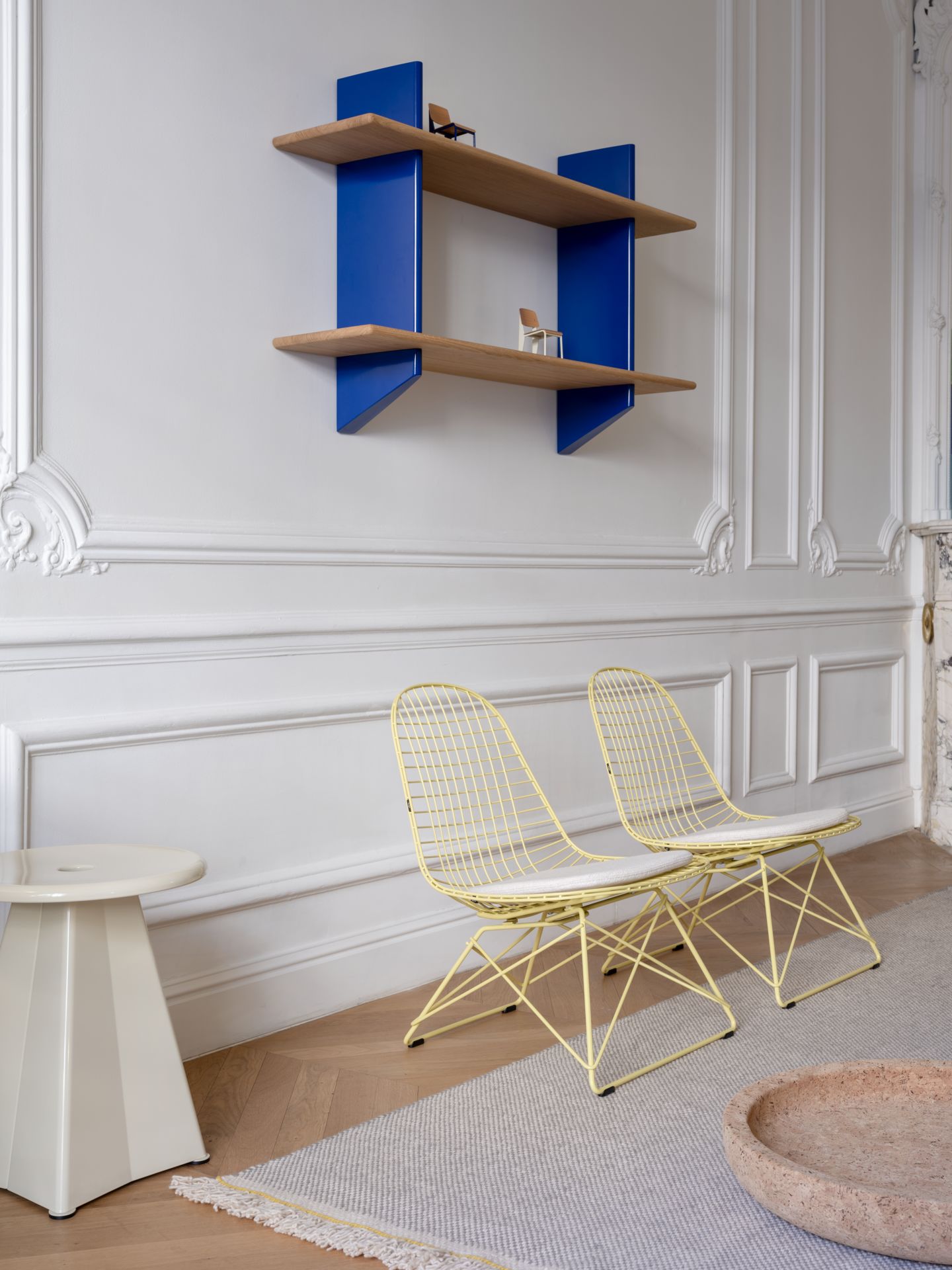LKR-2 Wire Chair chaise avec assise et dossier revêtus Vitra 