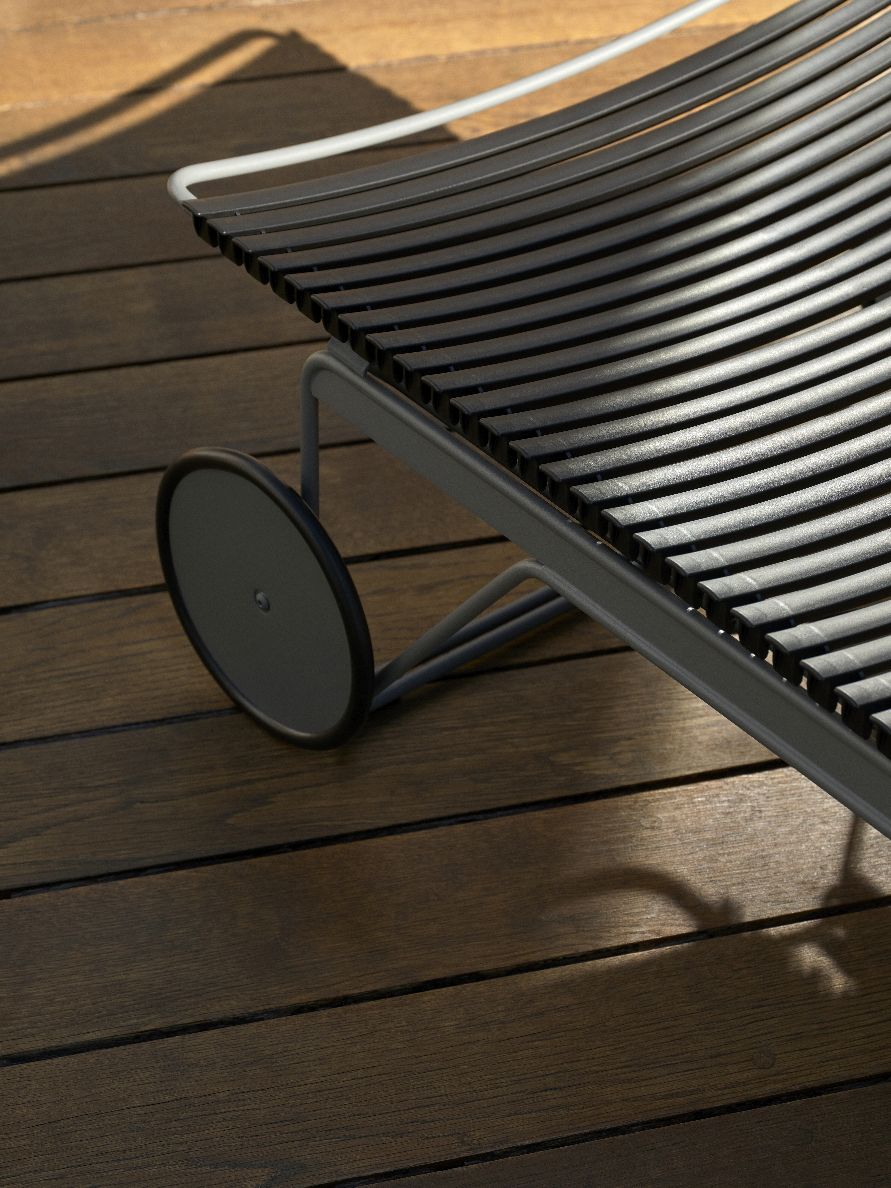 Click Chaise Longue ajustable Bain de soleil extérieur HOUE