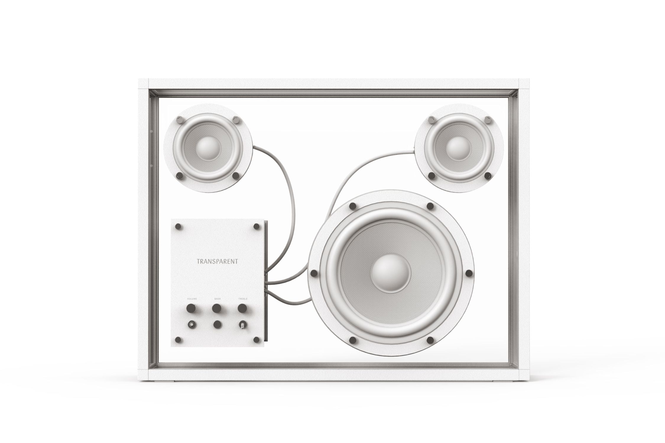 Haut-parleur transparent blanc Transparent