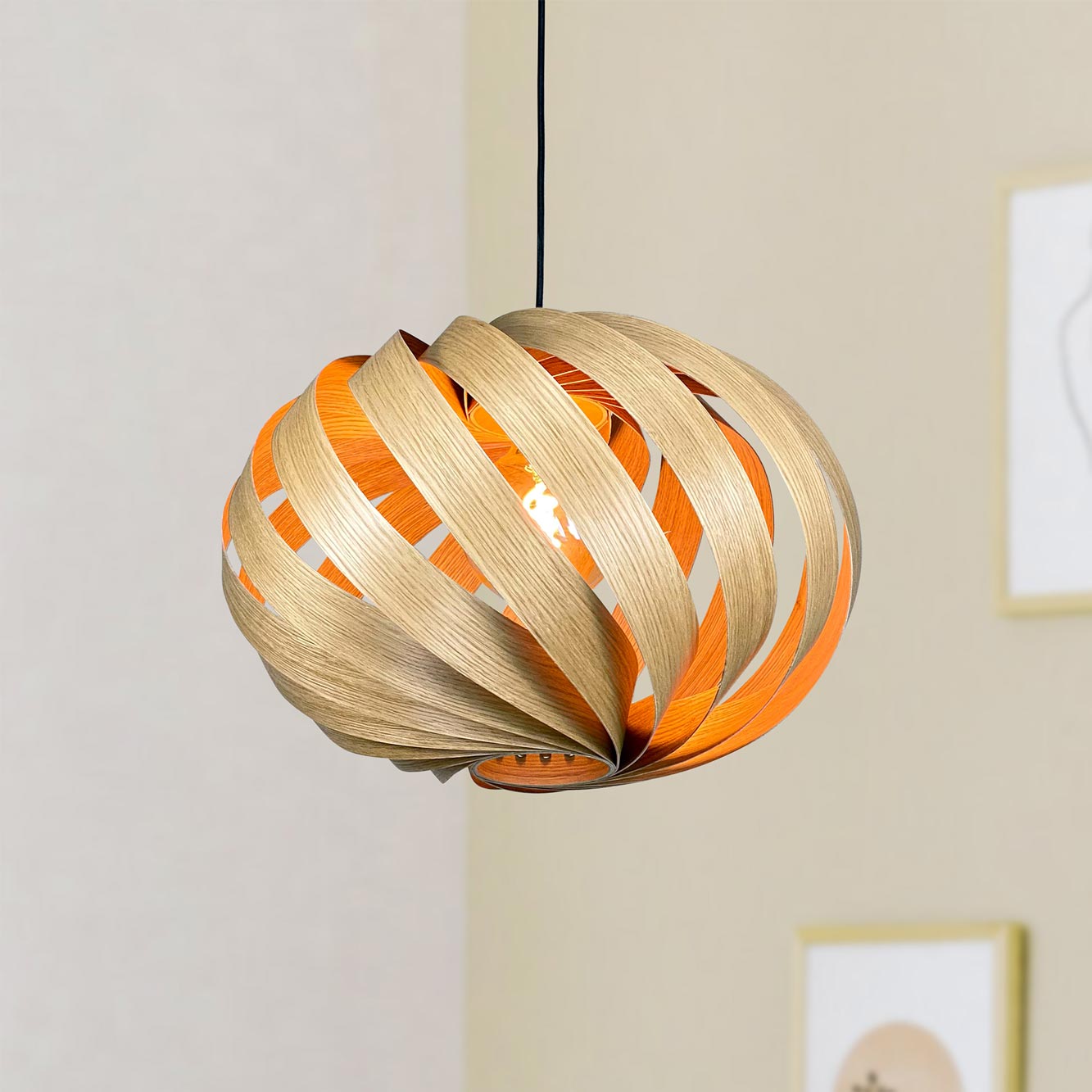 Serentia Lampe à suspendre Chêne Ø55 cm Gofurnit