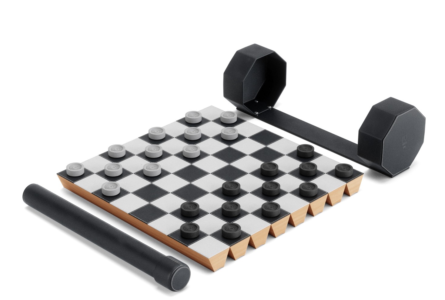 Rolz Chess / Checkers Ser Set mobile d'échecs et de dames Umbra OFFRE SPECIALE