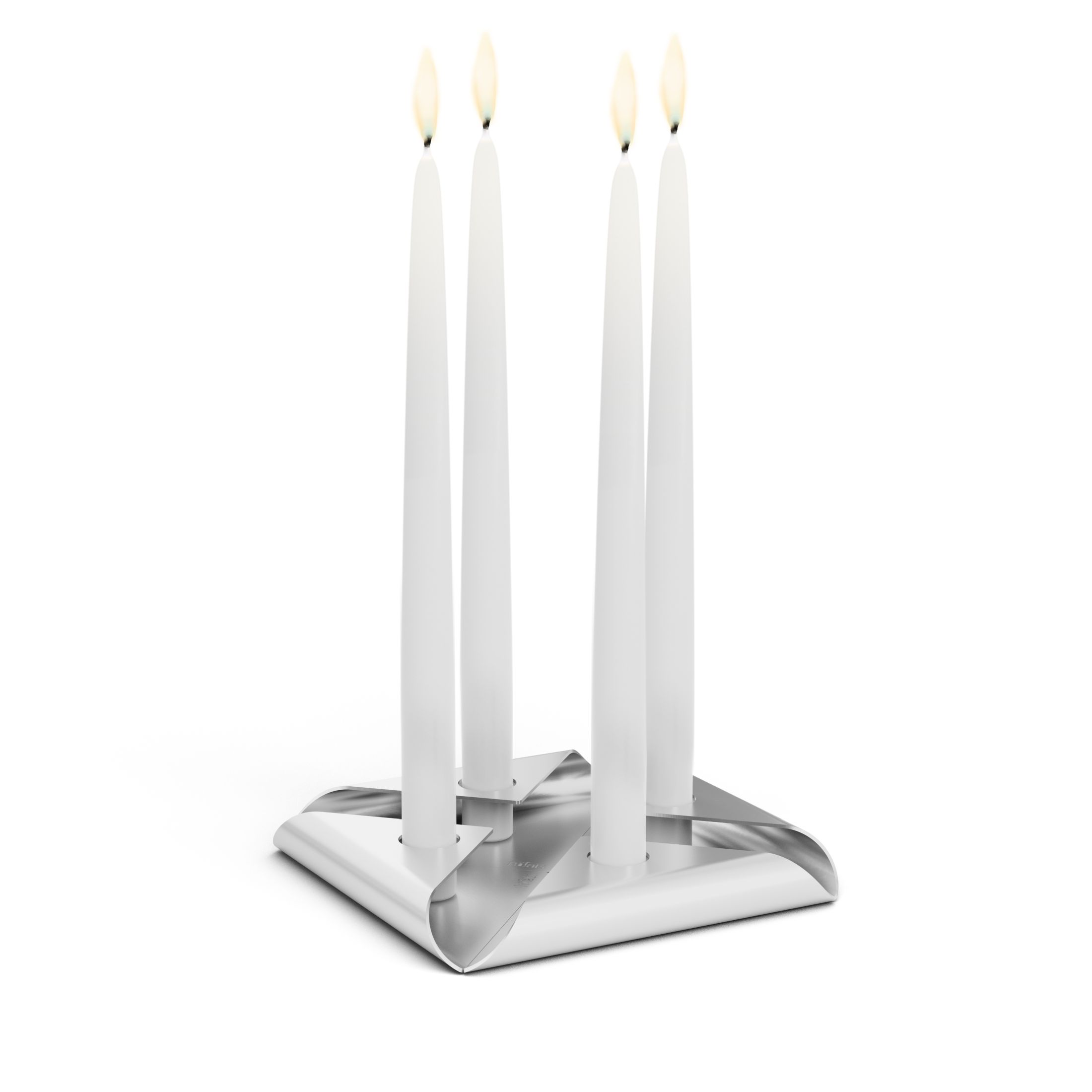Square Candle Ensemble de 4 chandeliers argentés Höfats OFFRE SPECIALE