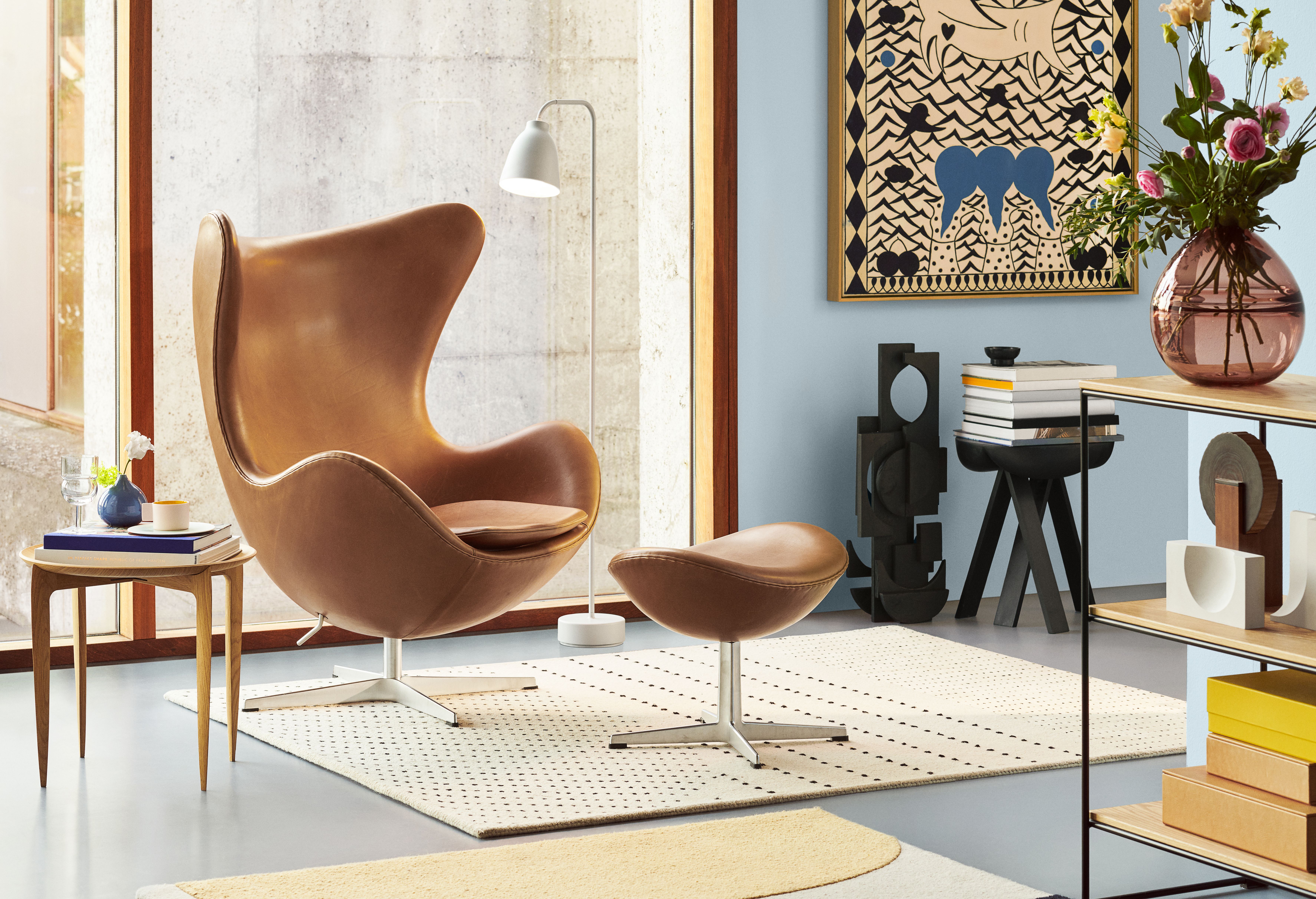 Egg Chair / " L'Oeuf"  Tabouret Fritz Hansen 