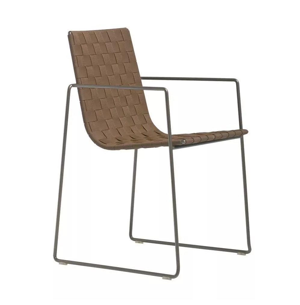 Trenza SO0700 Outdoor Chaise à accoudoirs empilable Andreu World 