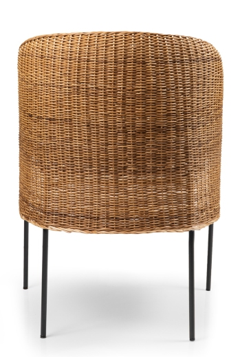 Caribe Natural Dining Chair chaise Outdoor ames Matériau naturel brut / Noir