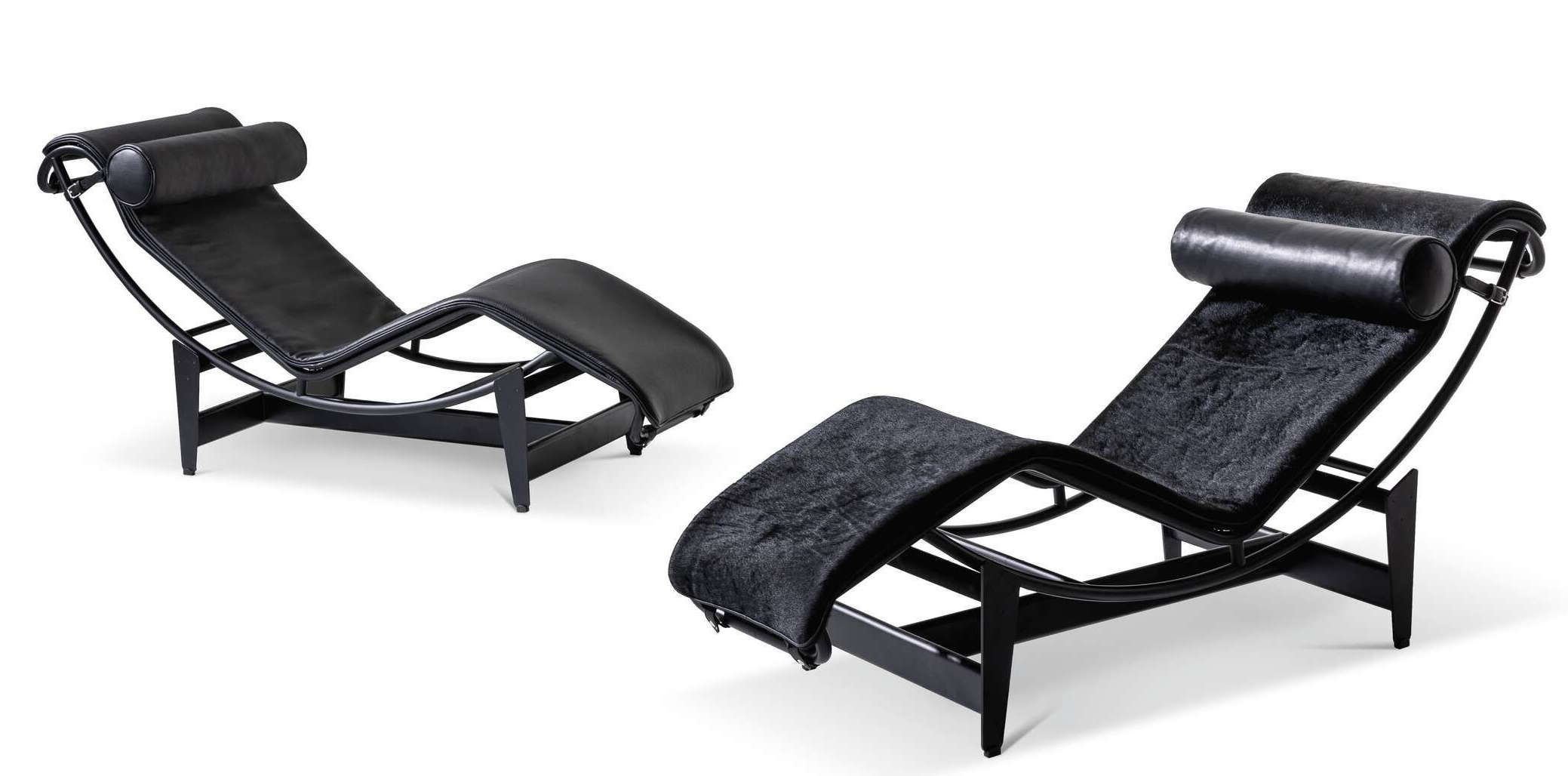 4 Chaise Longue à reglage continu Chaise longue Noir Cassina 