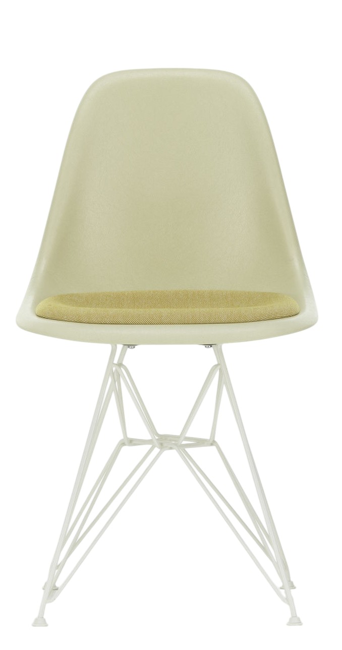Eames Fiberglass Chair DSR chaise avec coussin d'assise Vitra