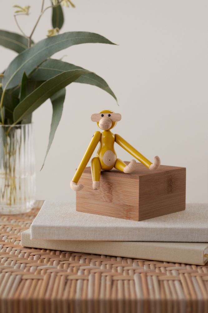Singe Mini coloré Kay Bojesen Vintage Jaune