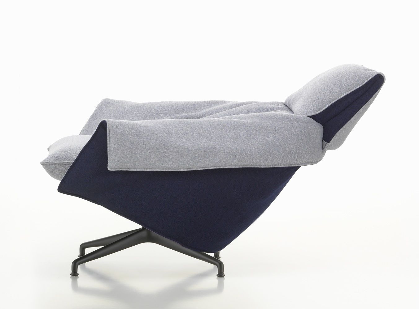 Bascule Fauteuil à dossier haut avec pouf Vitra