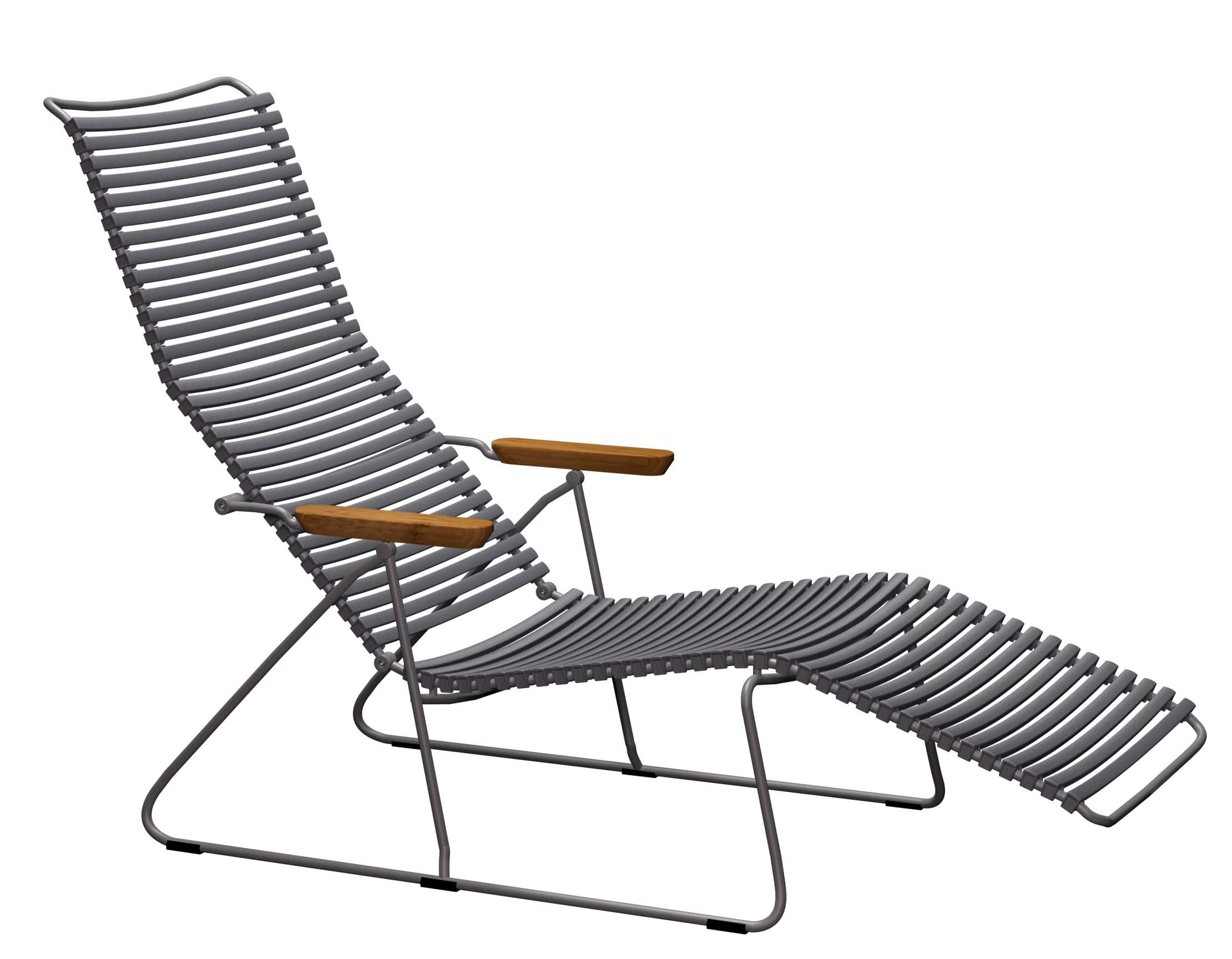 Click lit de plage Outdoor Houe Gris foncé