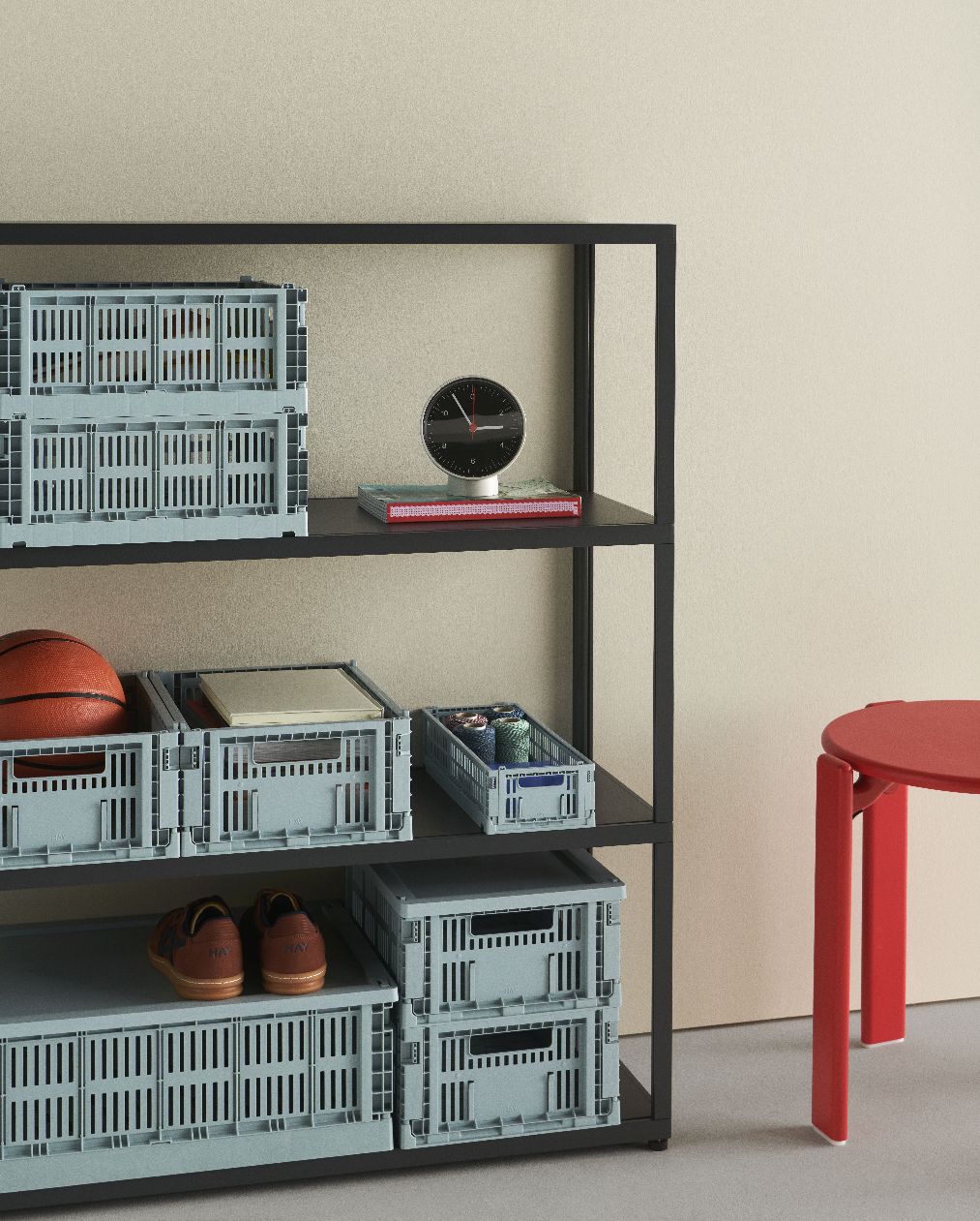 Horloge de table/horloge murale double fonction Rouge Hay