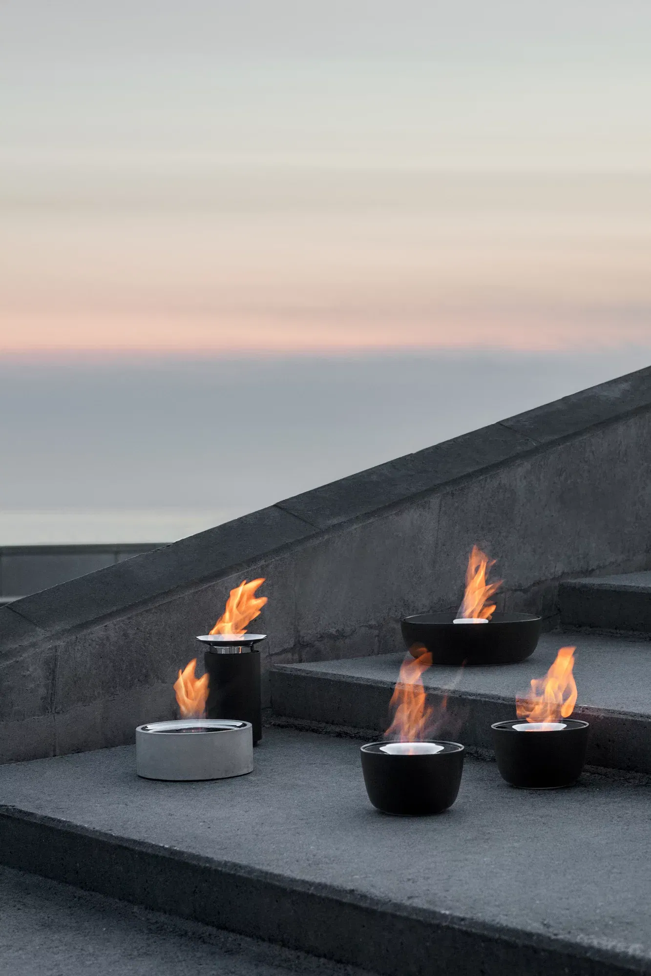 Fuoco Cheminée en Gel Acier Inoxydable Blomus OFFRE SPECIALE