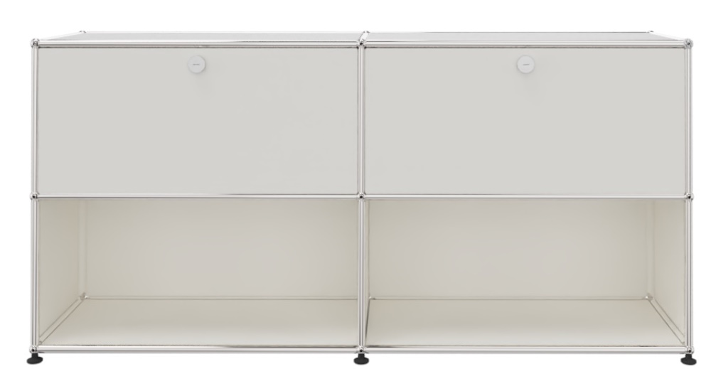 USM Haller Buffet 2 Tiroirs et 2 Ouverts Blanc pur - FAST DELIVERY