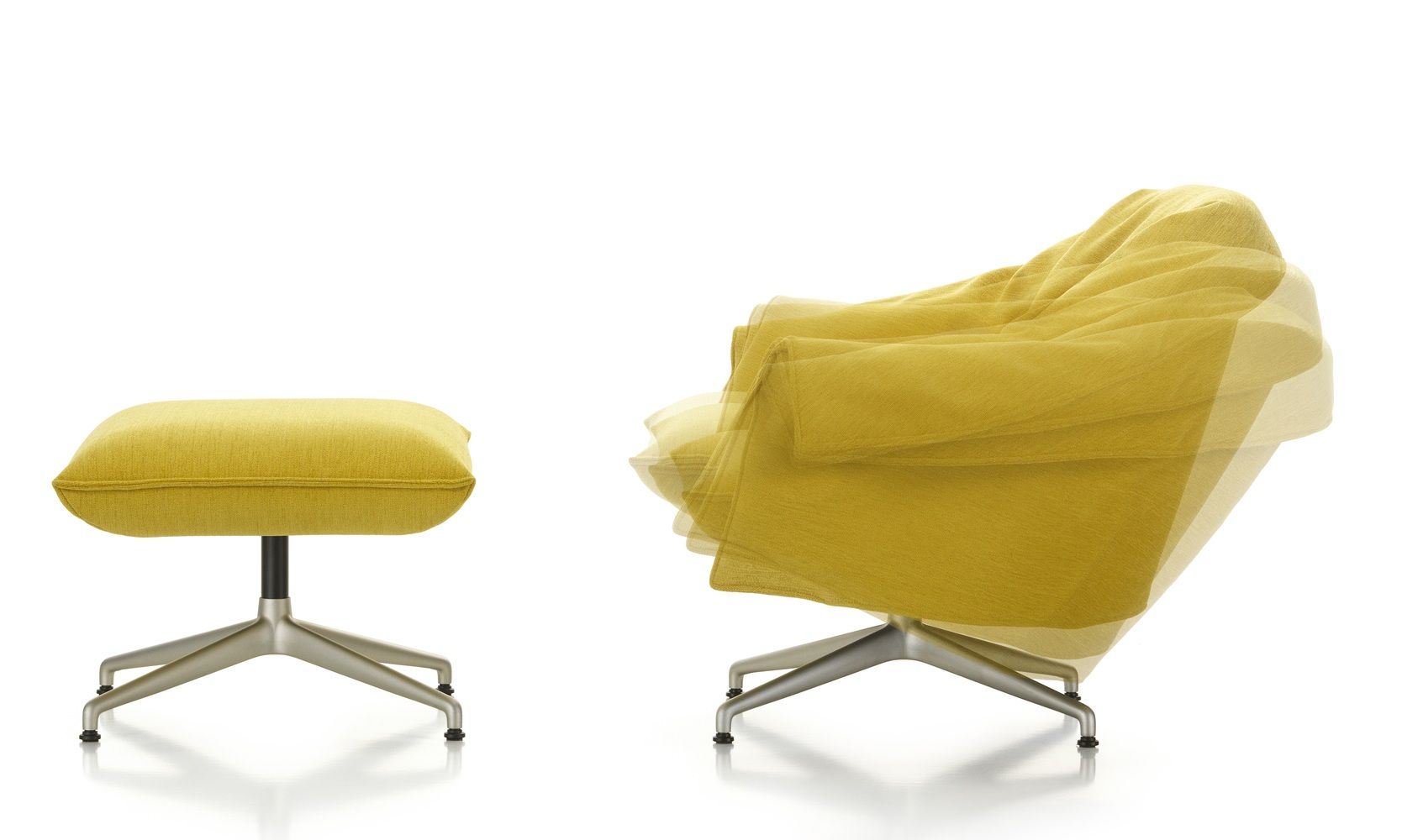 Bascule Fauteuil Lowback avec pouf Vitra