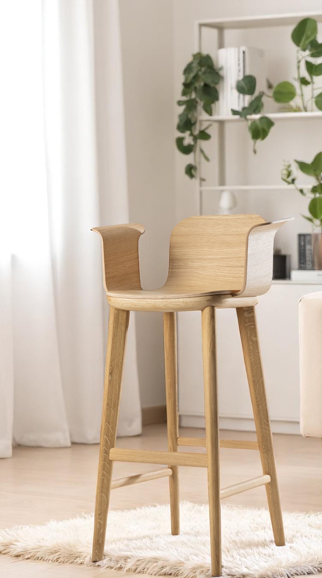 Aeon Comfort Barstool Tabouret de bar avec accoudoirs Zeitraum