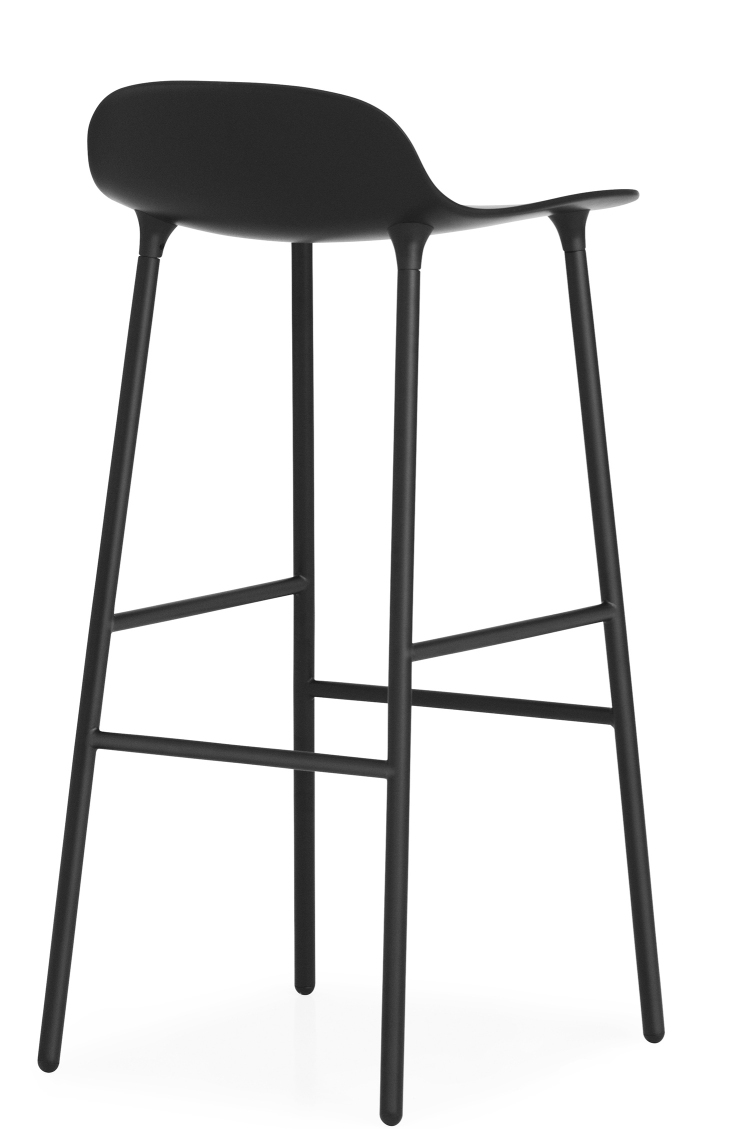 Form Barstool tabouret de bar H 75 cm Acier Normann Copenhagen