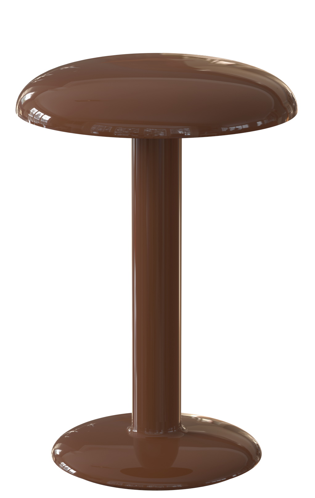 Braune Gustave Akkuleuchte von Flos: Tischleuchte mit lackierter Oberfläche für stimmungsvolle Beleuchtung.