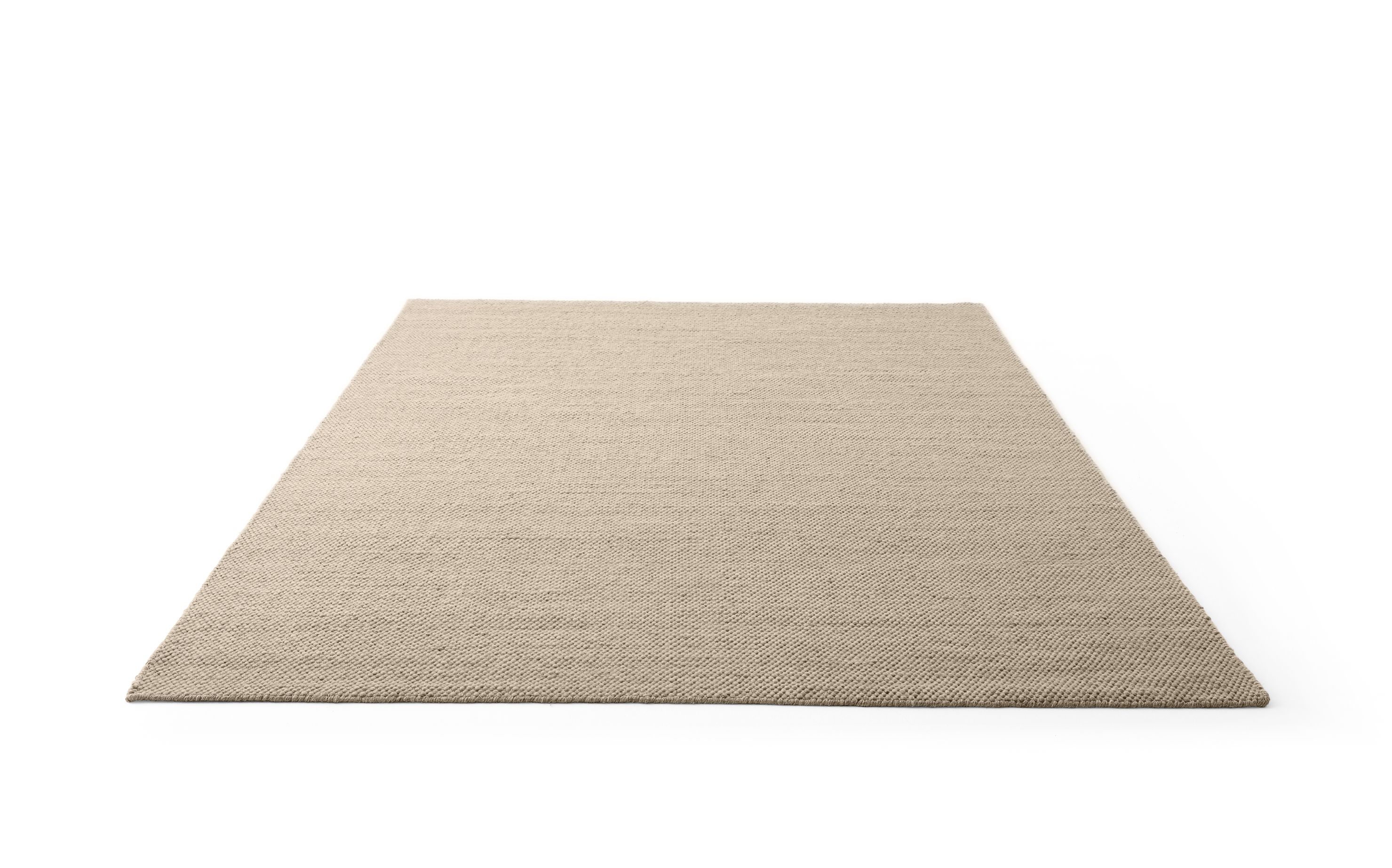 Beiger Wollteppich Vipp, 400x300 cm, Detailaufnahme der Textur, hochwertiger Teppich für Wohnzimmer und Schlafzimmer.