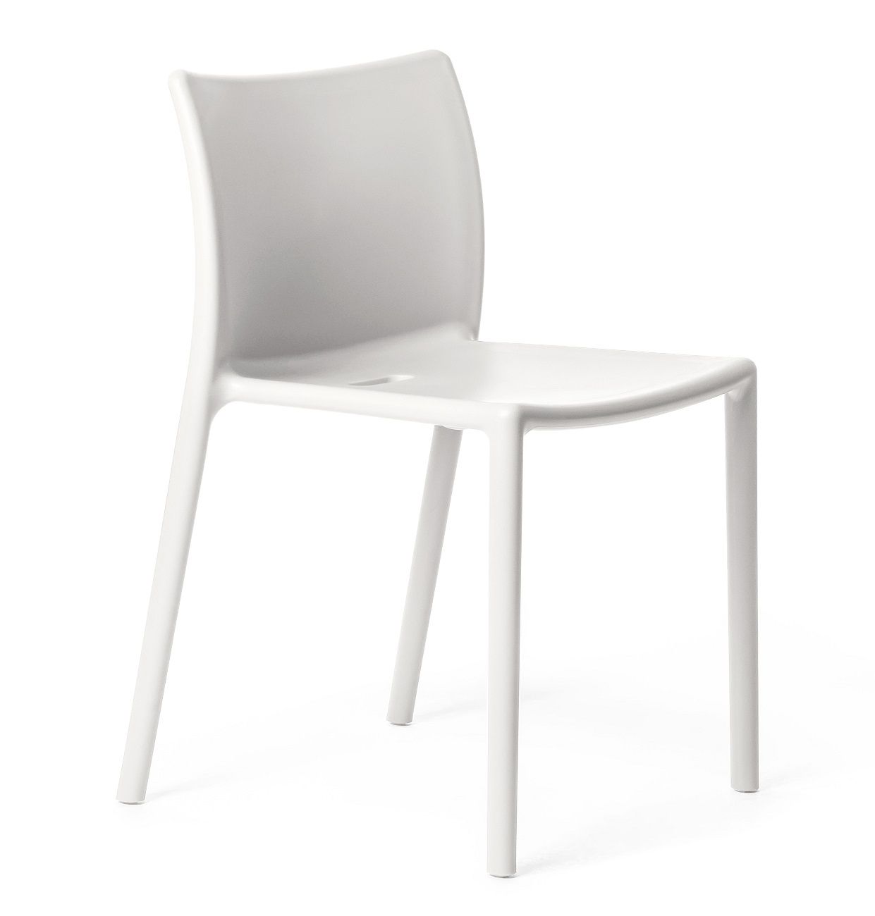 Weißer Air Chair Stuhl von Magis, geeignet für drinnen und draußen, modernes Design.