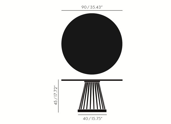 Fan table 600 structure en chêne / plateau en marbre blanc Tom Dixon
