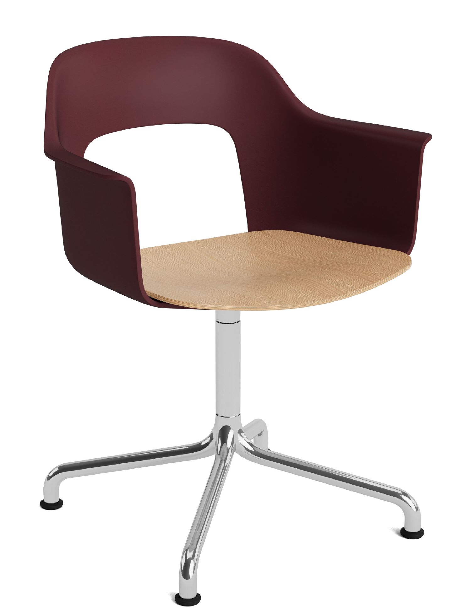 Layout Armchair 252 Fauteuil 4 pieds en étoile Pied pivotant avec base incurvée Hay  