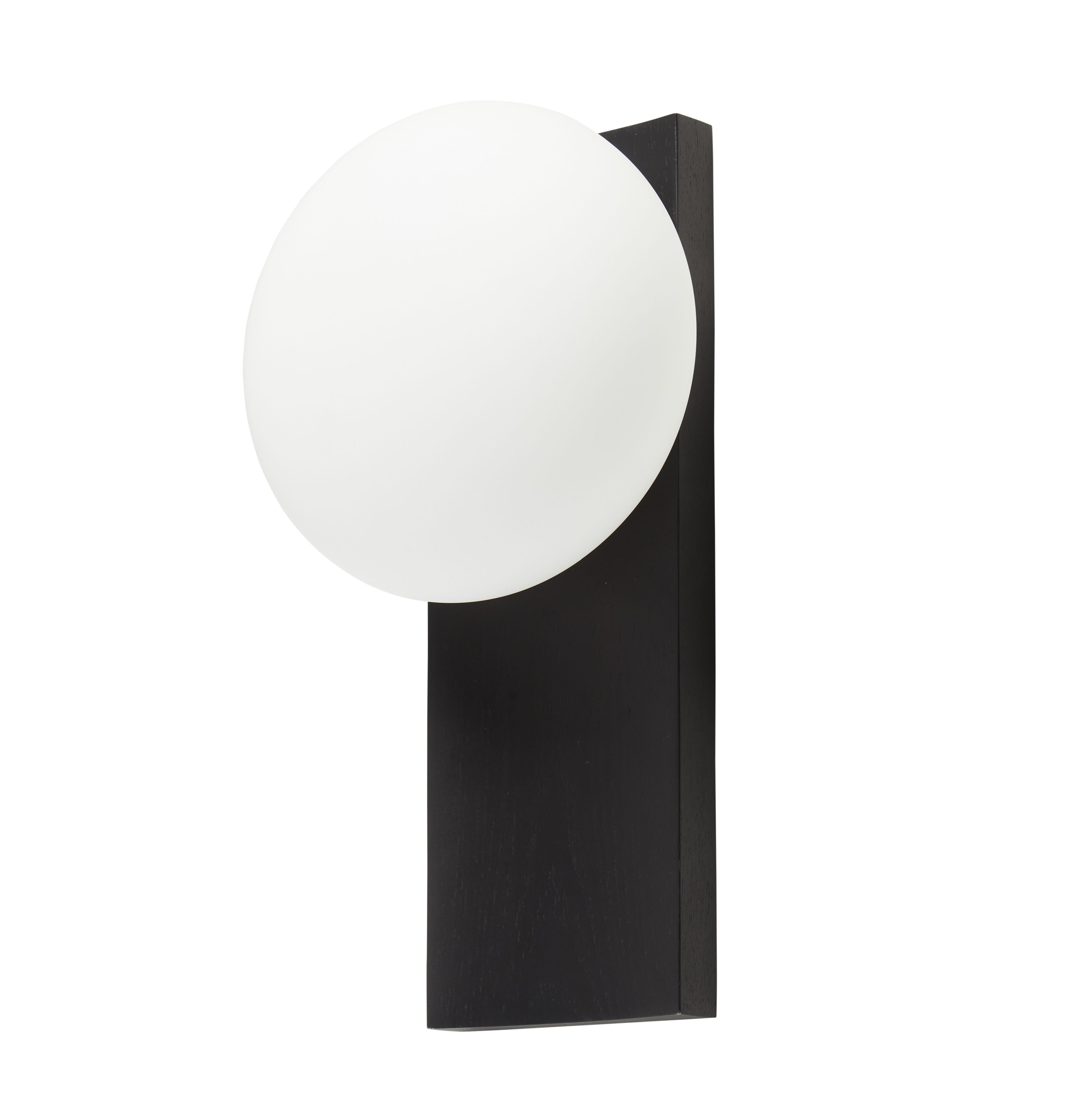 Dew table et applique murale frêne noir laqué Woud