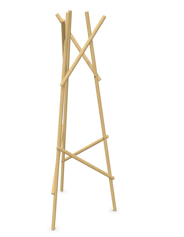 Kendo Porte-manteau chêne naturel Cascando 