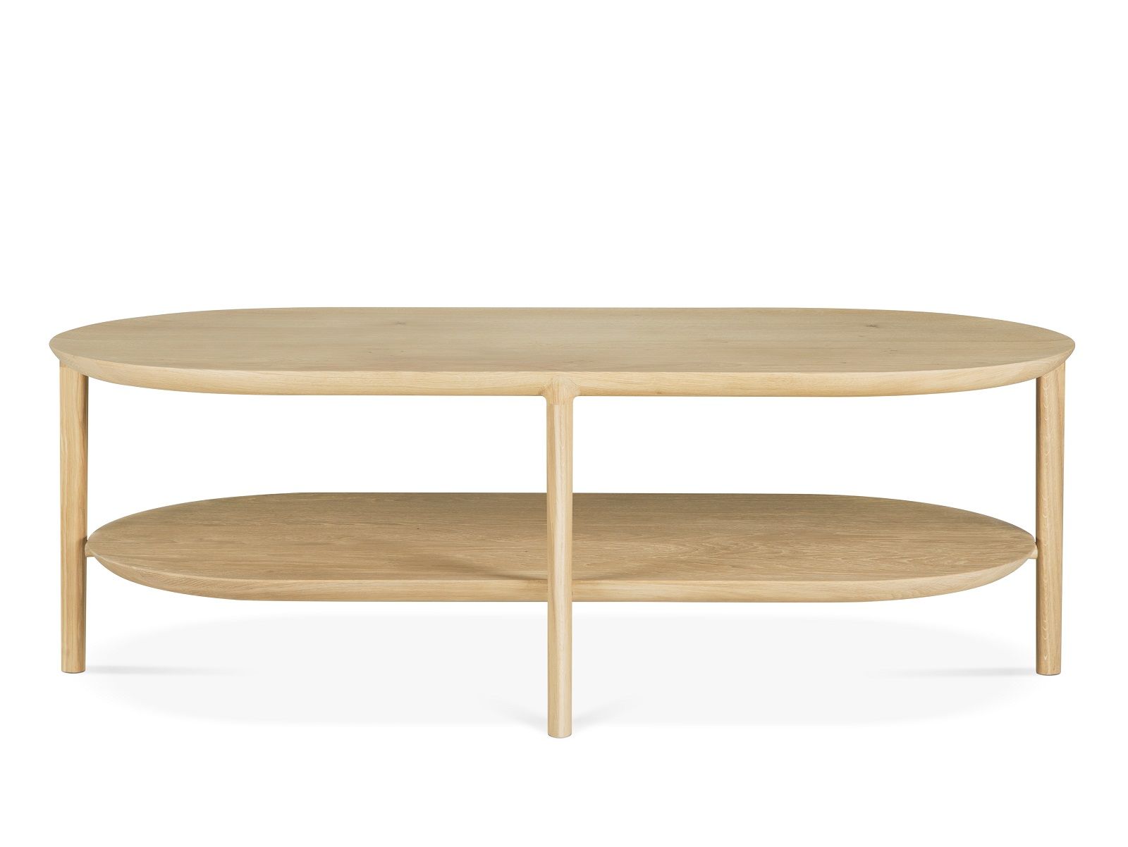 Bok Table basse longue Chêne 1 étagère Ethnicraft