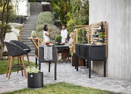 Jardinière de culture, petite jardinière d'extérieur Cane-Line