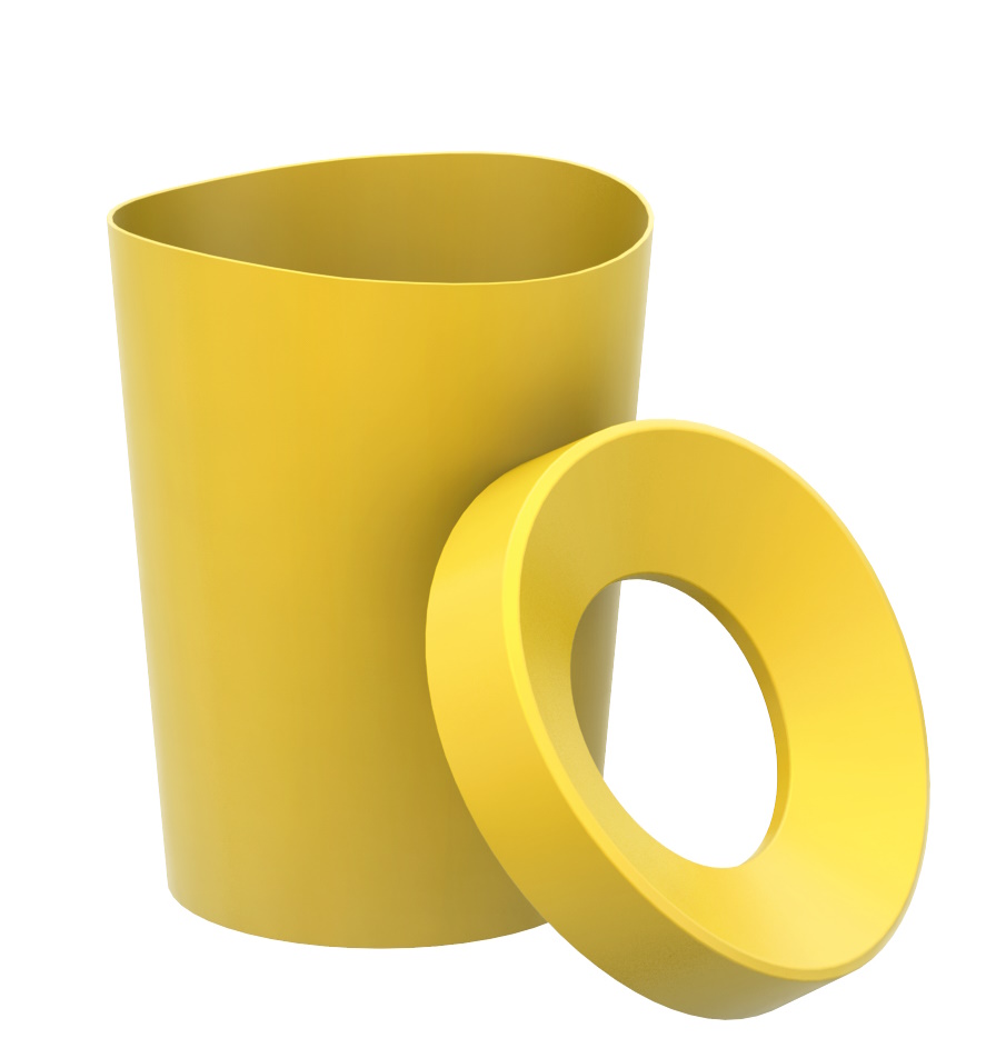 Corbeille à papier Happy Bin S JAUNE Vitra OFFRE SPECIALE