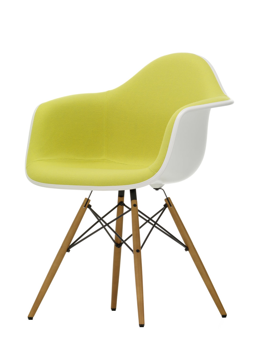 Eames Plastic Arm Chair DAW Chaise entièrement rembourrée Vitra