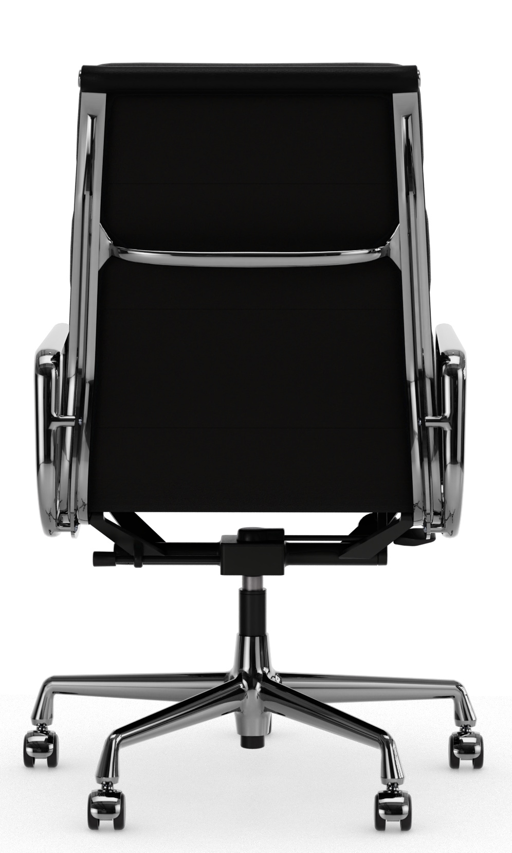 Soft Pad Chair EA219 / EA 219 CHROME / LEDER NERO Fauteuil Vitra OFFRE SPECIALE