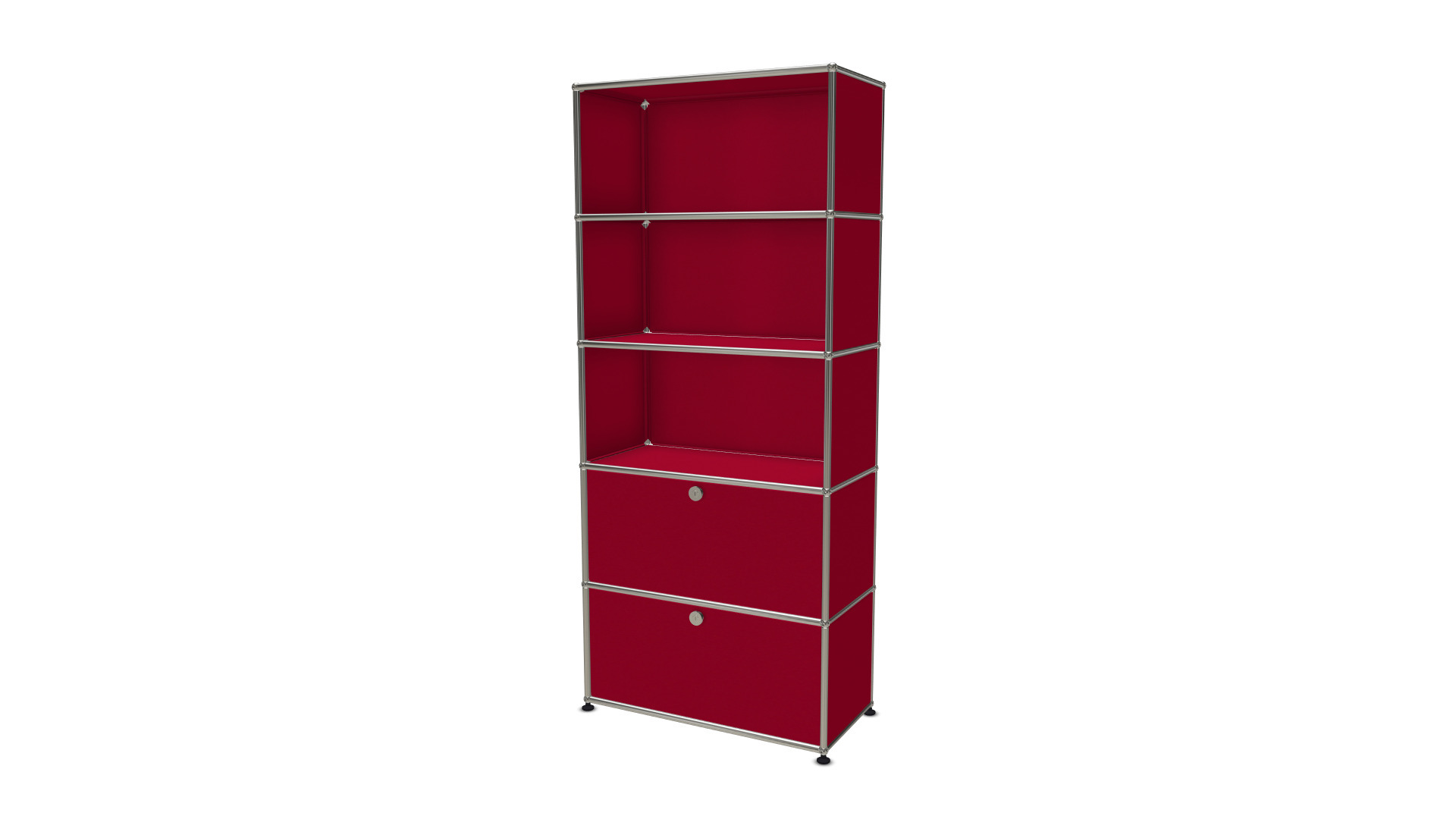 USM Haller Kombischrank rot