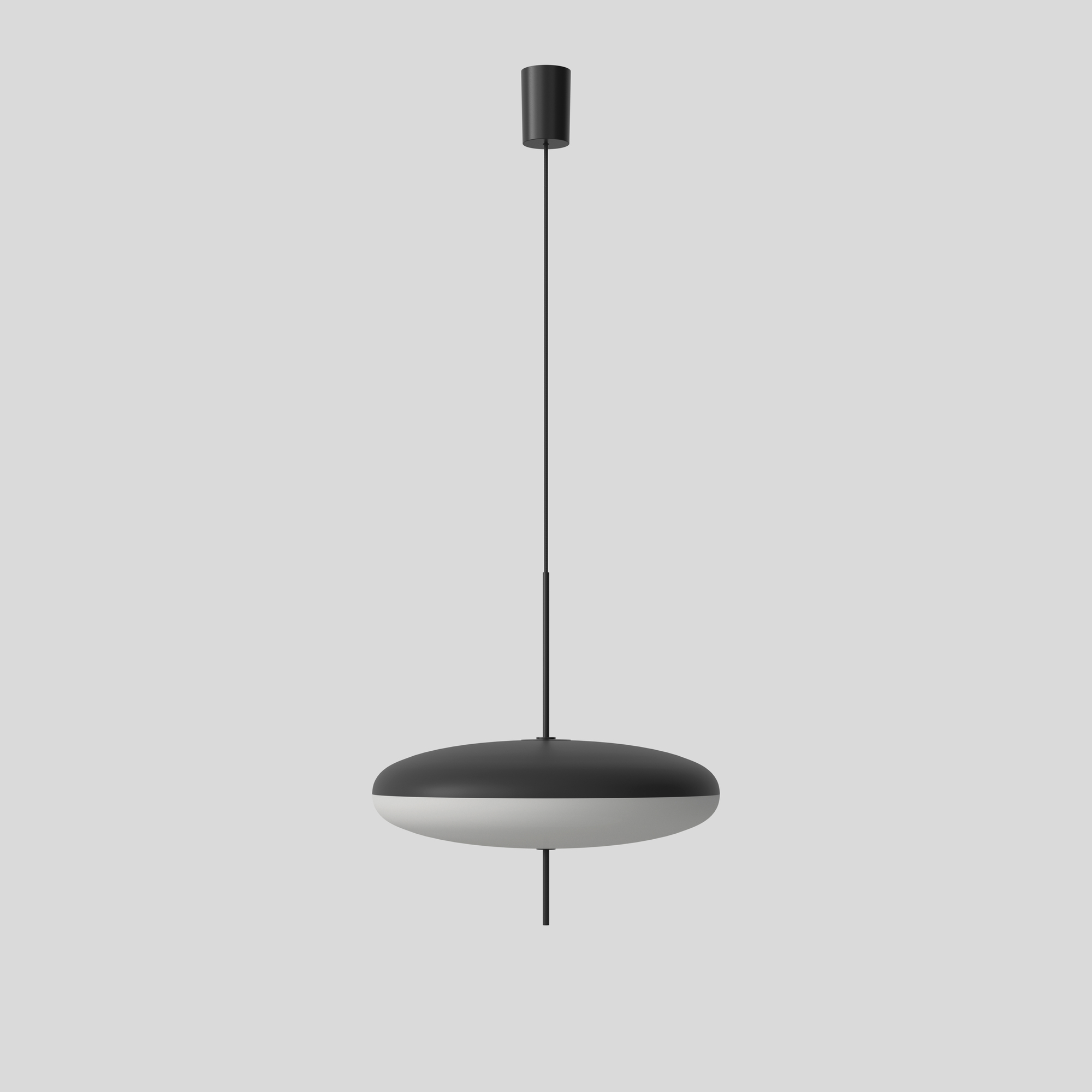 Modèle 2065 Plafonnier Noir et Blanc Diffuseur Hardware Noir Câble Noir Astep UNIQUE 