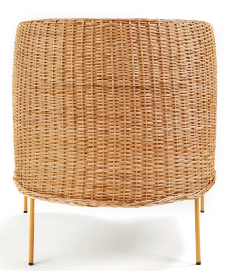 Caribe Natural Lounge Chair Fauteuil de salon Outdoor ames Matériau naturel brut / Jaune