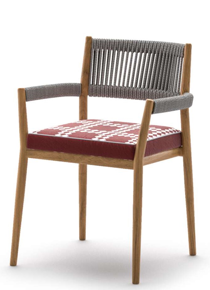 Dine Out Chair chaise avec coussin Cassina Zaire Rosso Dine Out Chair chaise avec coussin Cassina Zaire Rosso