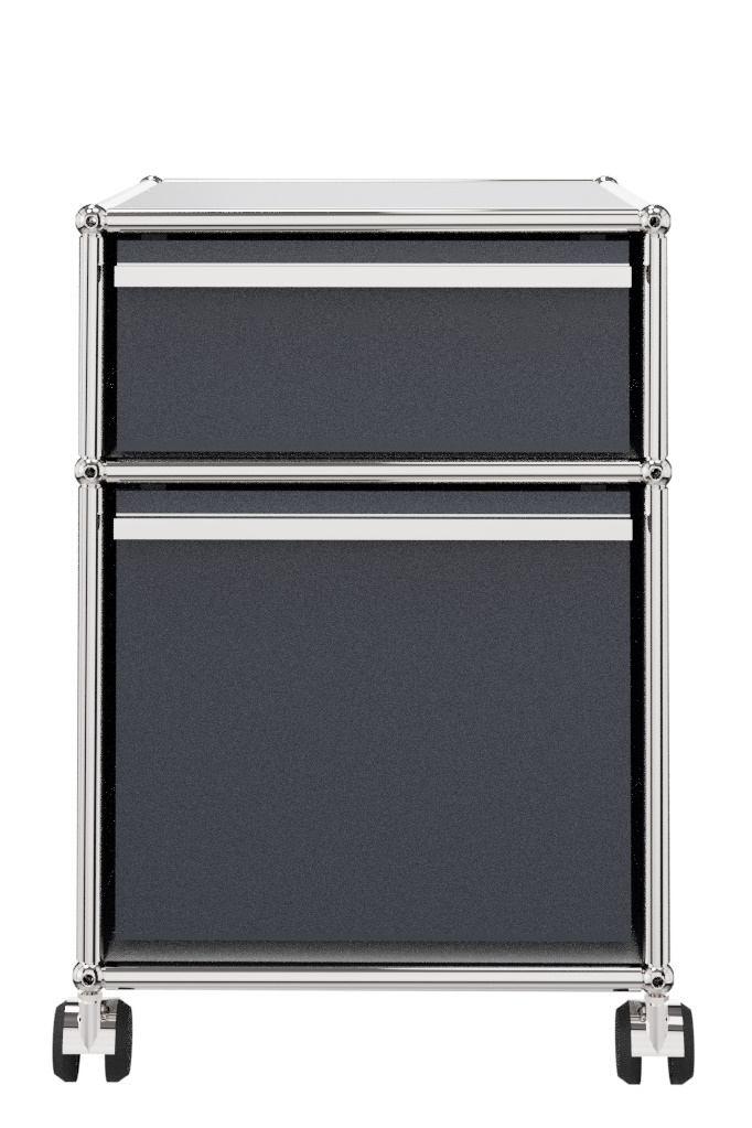 USM Haller Rollcontainer mit Hängeregistratur anthrazitgrau