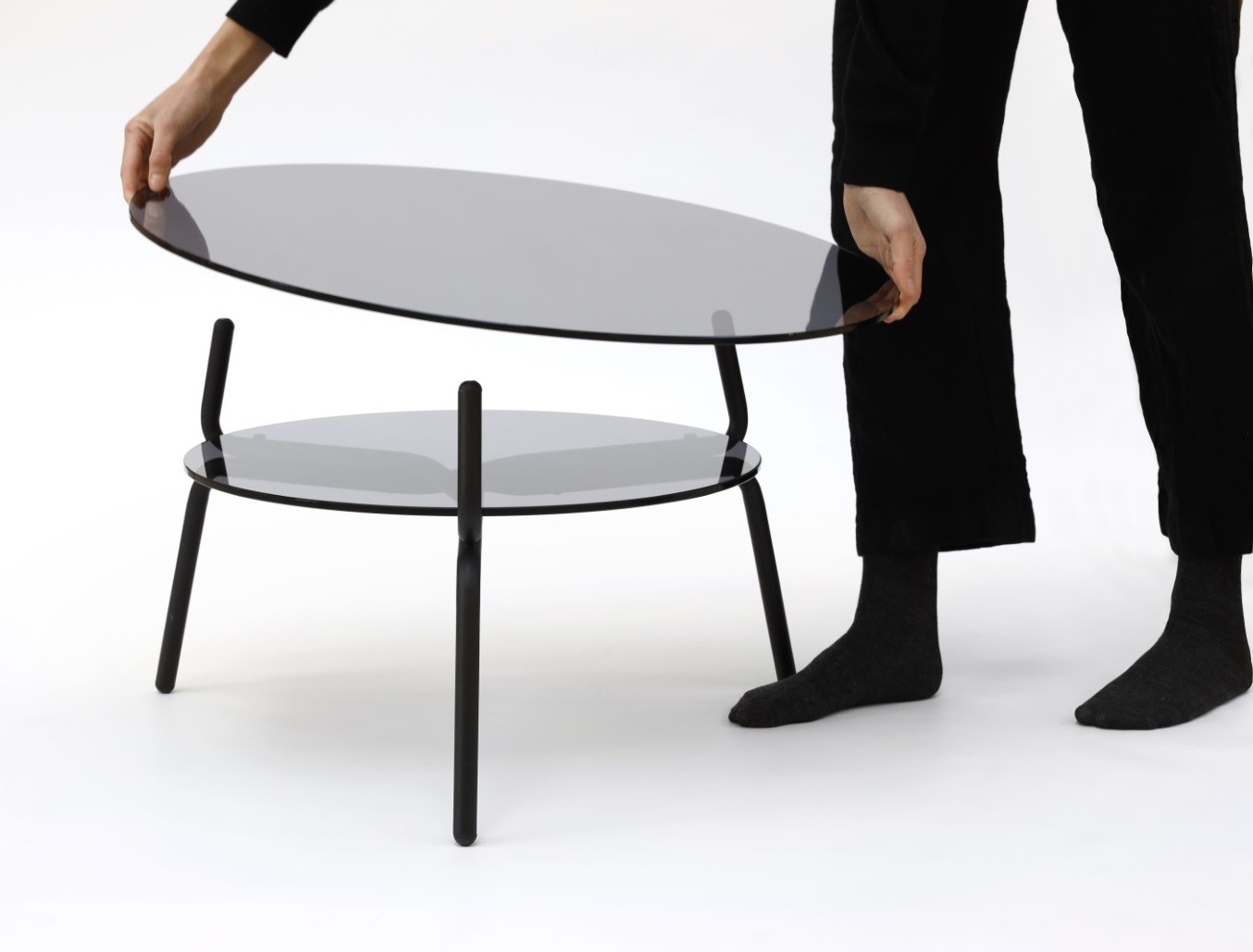 Lej Table basse transparente Mox