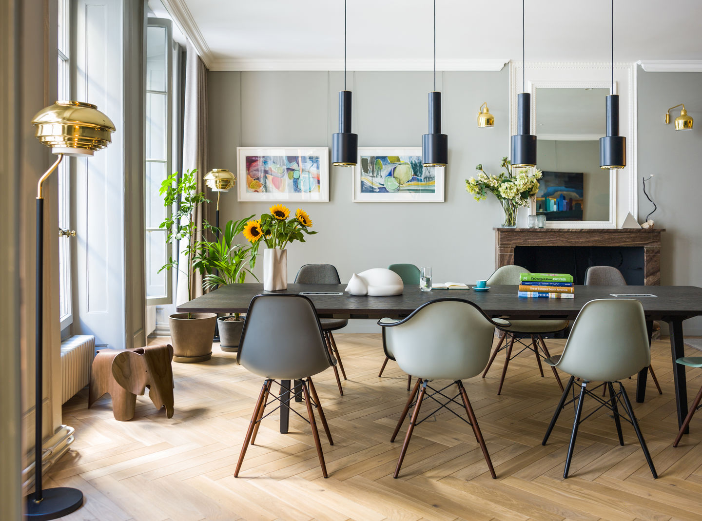 Eames Fiberglass Chair DSW chaise Vitra
