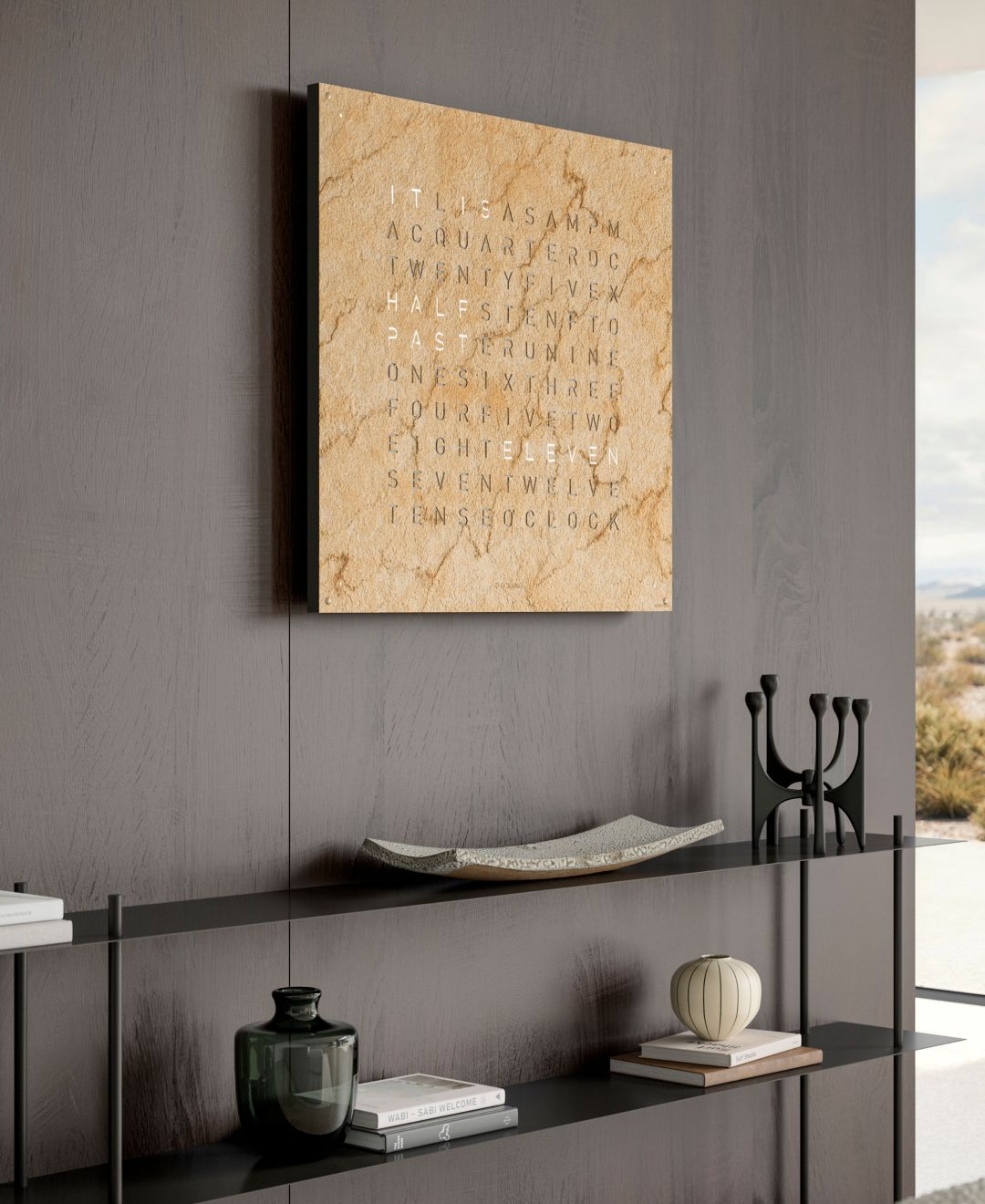 Earth 90 Creator's Edition Horloge murale / Objet temporel Allemande QLOCKTWO