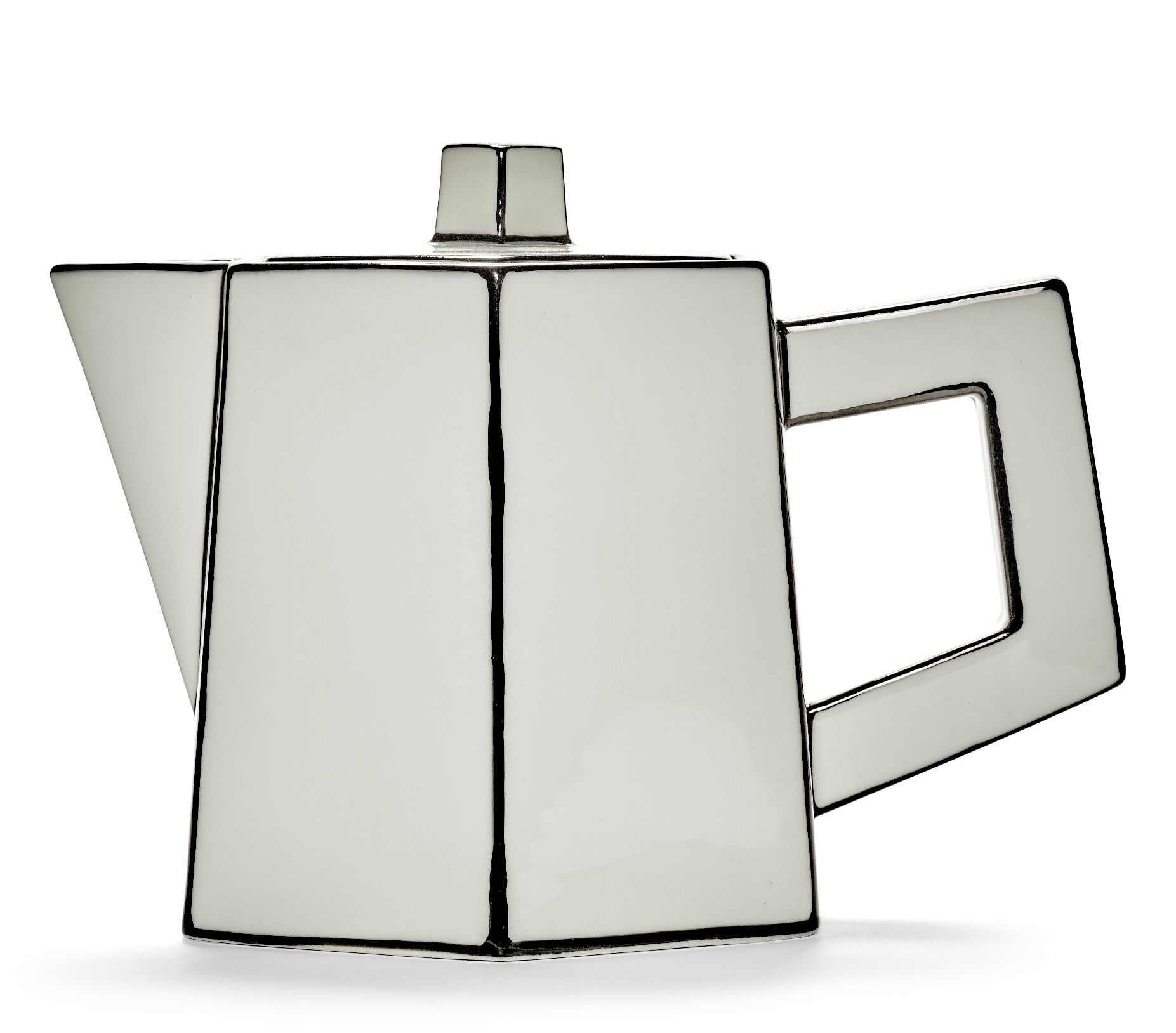 Théière blanche/noire Carte Blanche Serax 