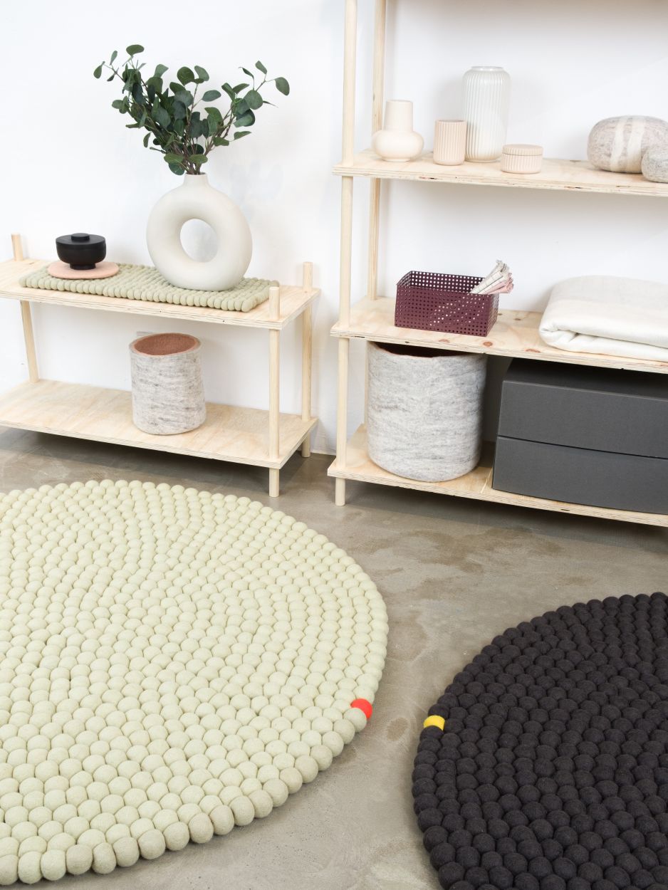 Big One Rund Tapis en feutre Ø 160 cm myfelt  Anthracite