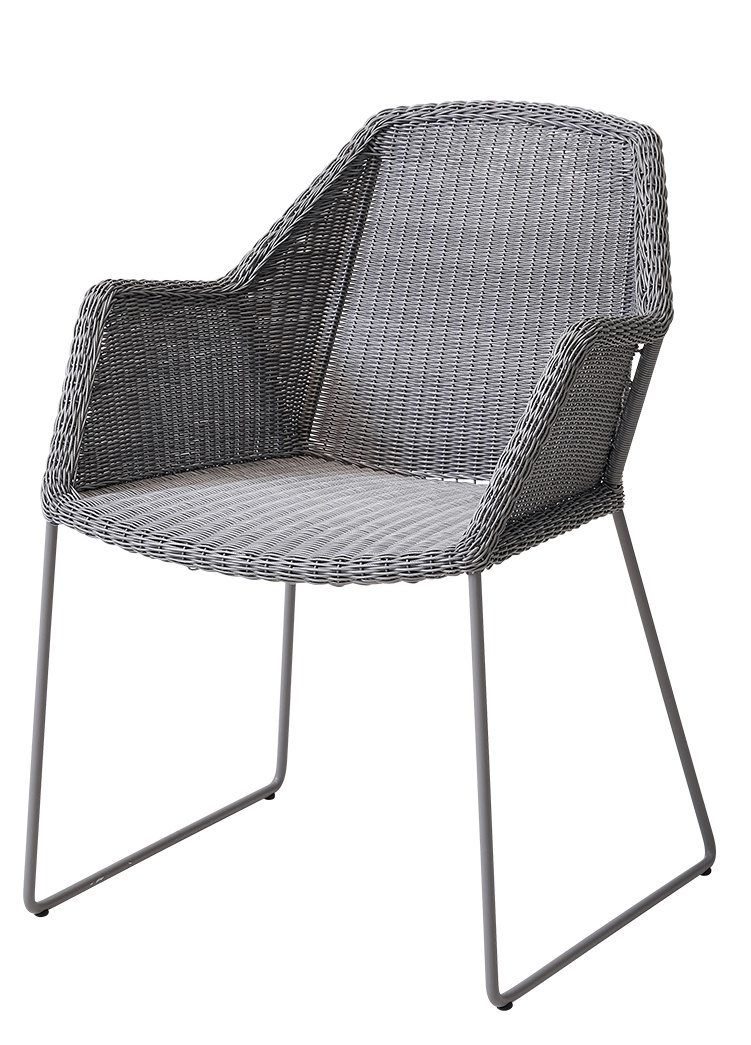 Breeze Outdoor Stuhl Kufengestell Chaise Set de 2 Cane-Line gris