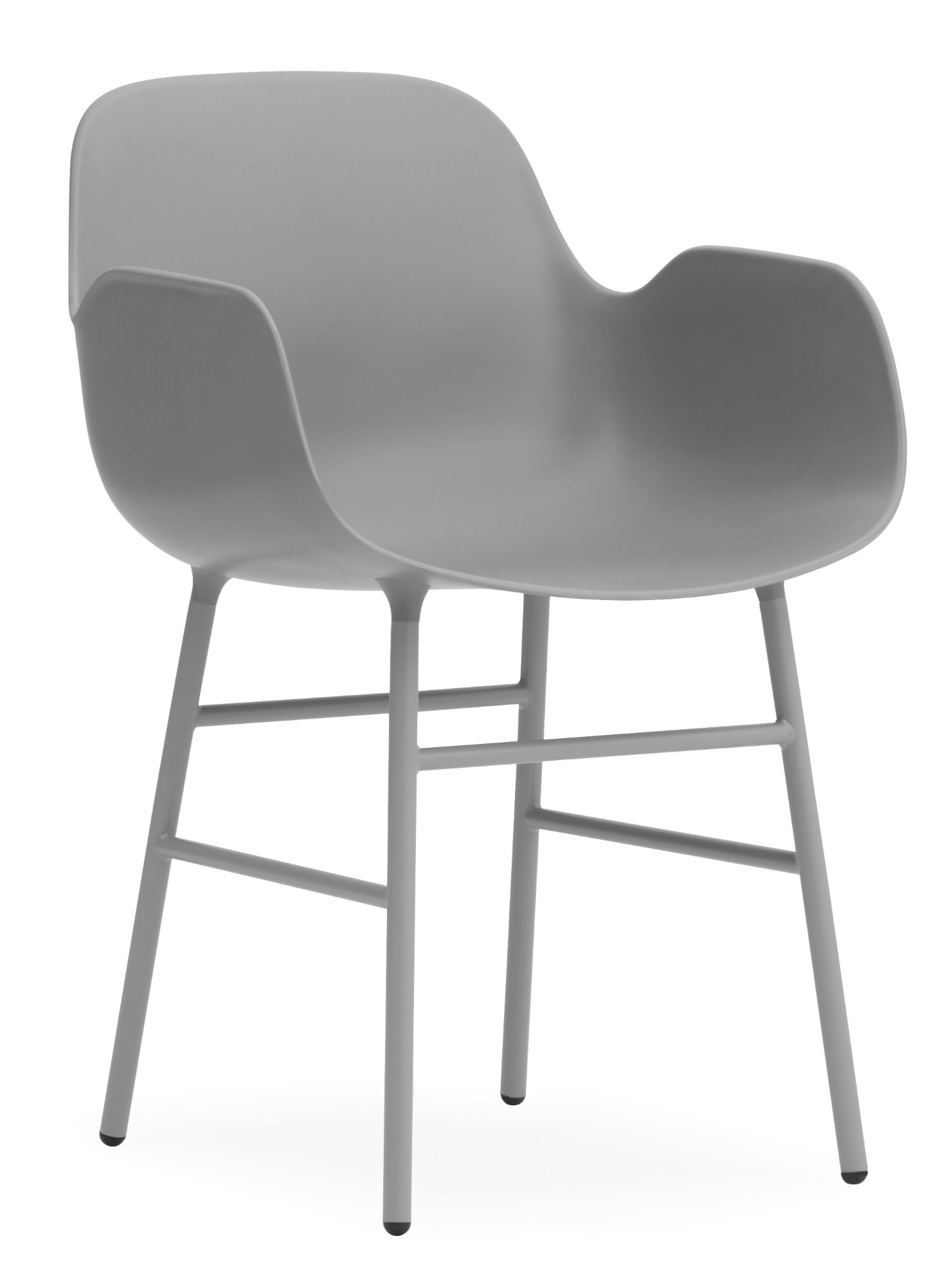 Form Armchair Lehnstuhl Normann Copenhagen-grau-Stahl