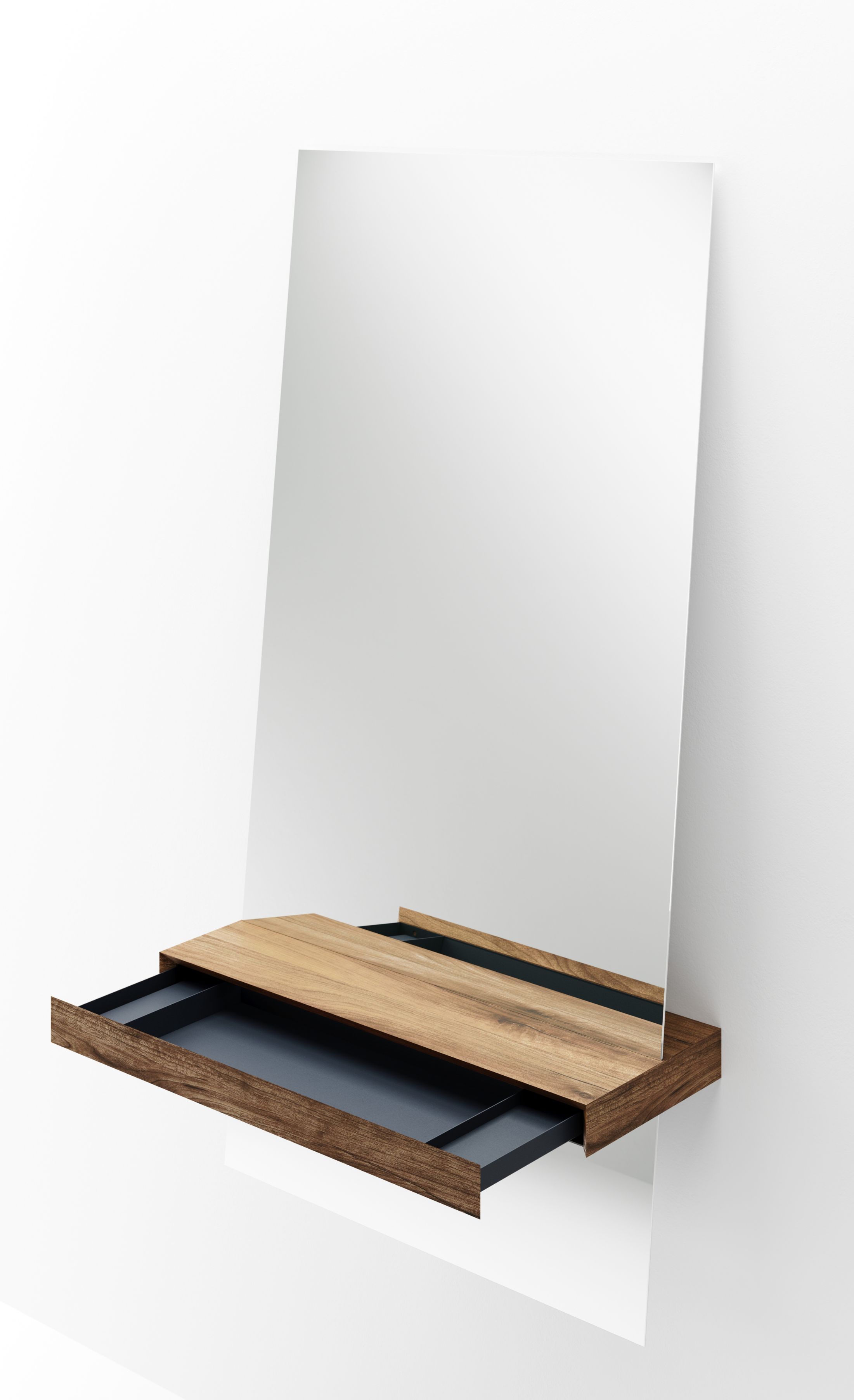 Guillotine Rectangulaire Miroir rectangulaire Noyer PER/USE